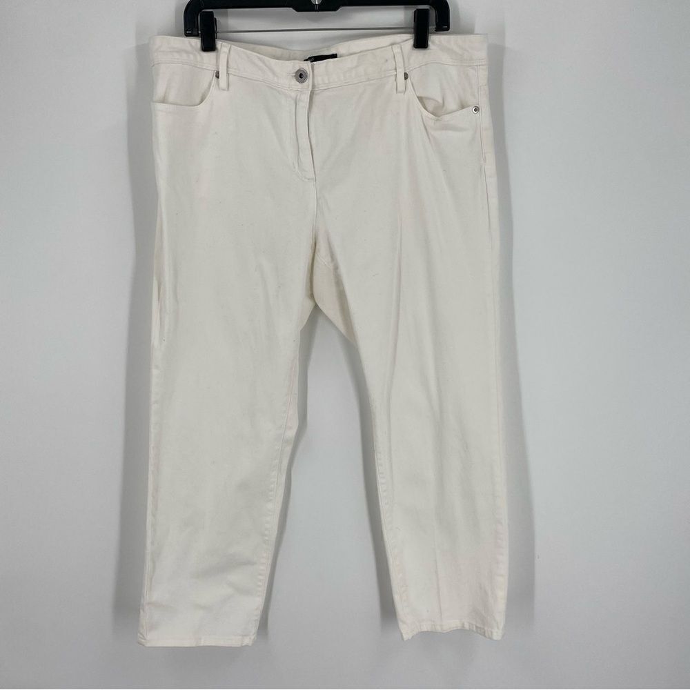 Chaus Women’s White Ankle Denim Pants size 14
